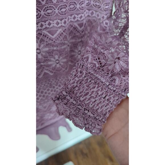 Sundance Lavender Lace Maxine Long Sleeve Dress NWT - Picture 5 of 6